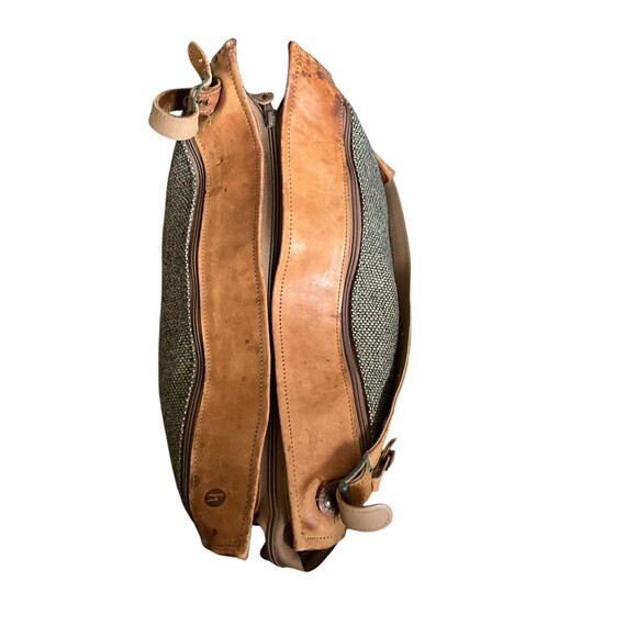 VINTAGE HARTMANN TWEED LEATHER CARRY LUGGAGE TRAVEL SHOULDER TOTE BAG 17x7x13 - Picture 4 of 7